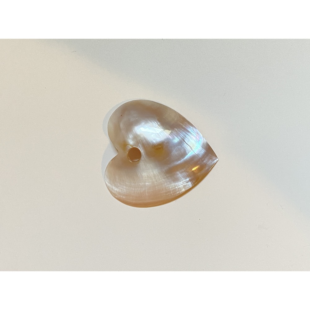 Real Shell Pink Heart-Shaped Necklace Pendant